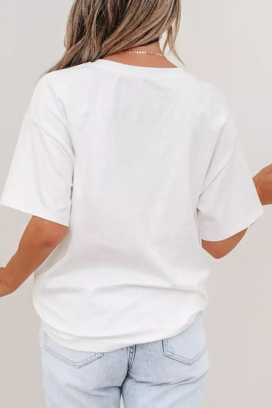 Color Block Pocket Patched Casual Short Sleeve Cotton Top