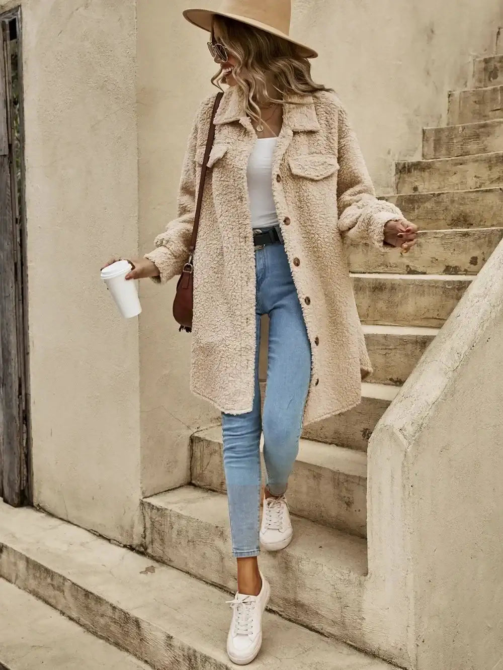 Classic Collared Button-Down Coat