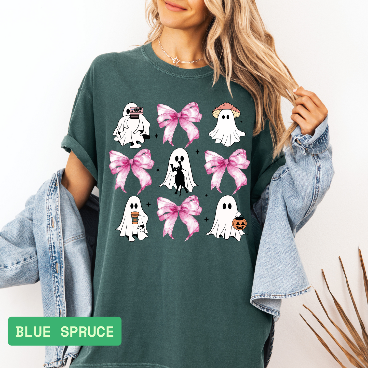 Pink Halloween T-Shirt | Spooky Breast Cancer Awareness Ghost & Pumpkin Tee - Evie's Dreamlands