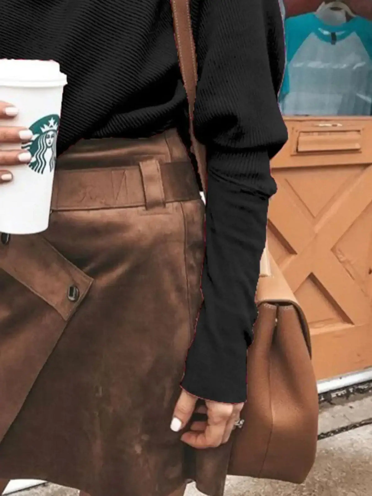 One-Shoulder Ribbed Sweater