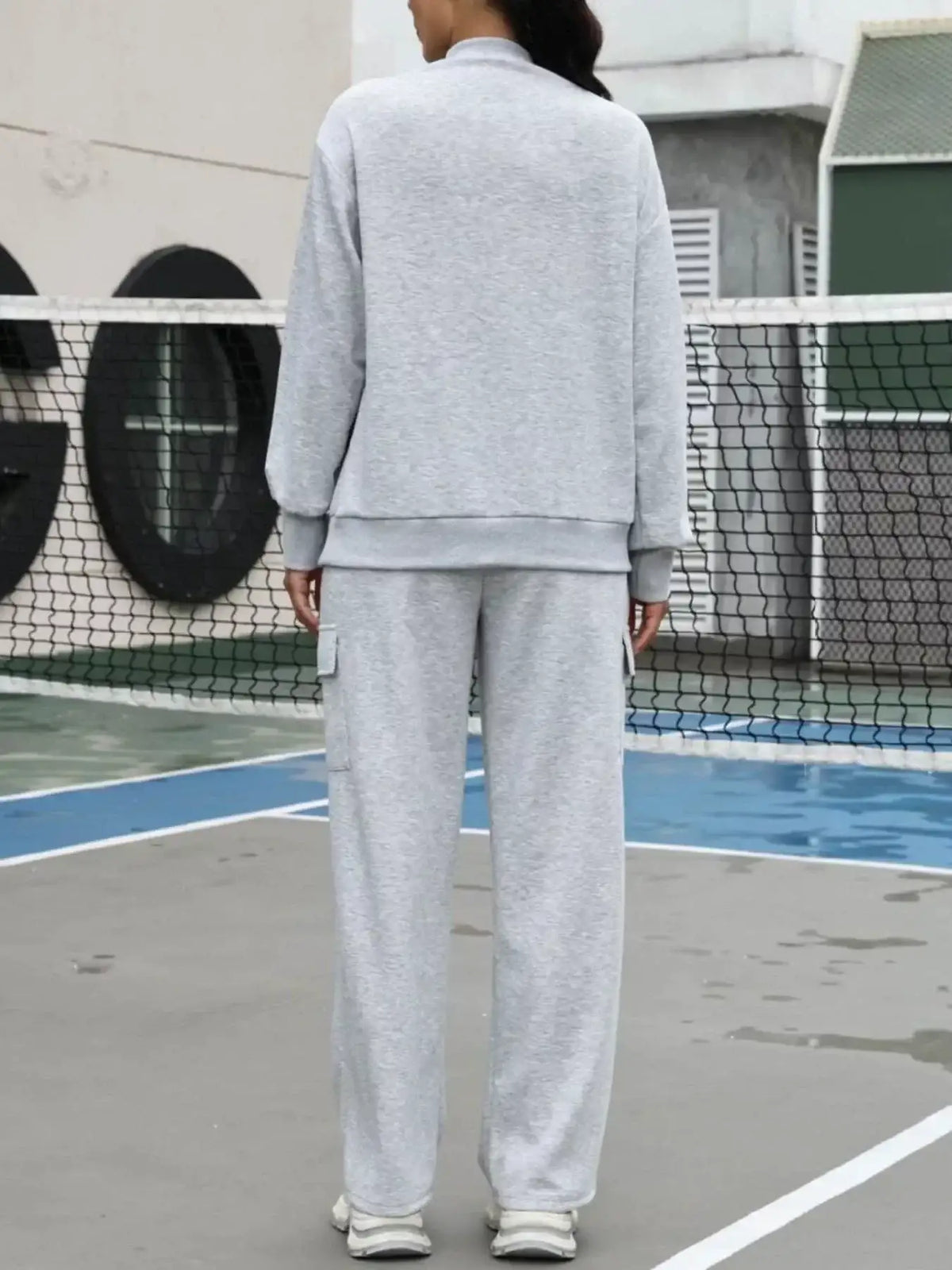Dropped Shoulder Sweatshirt & Pants Set