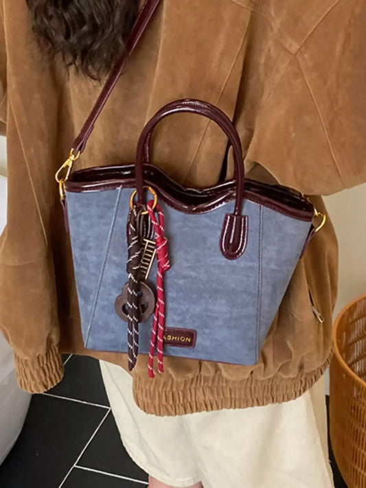 Suede Tote Bag – Medium Women's Everyday Shoulder Bag