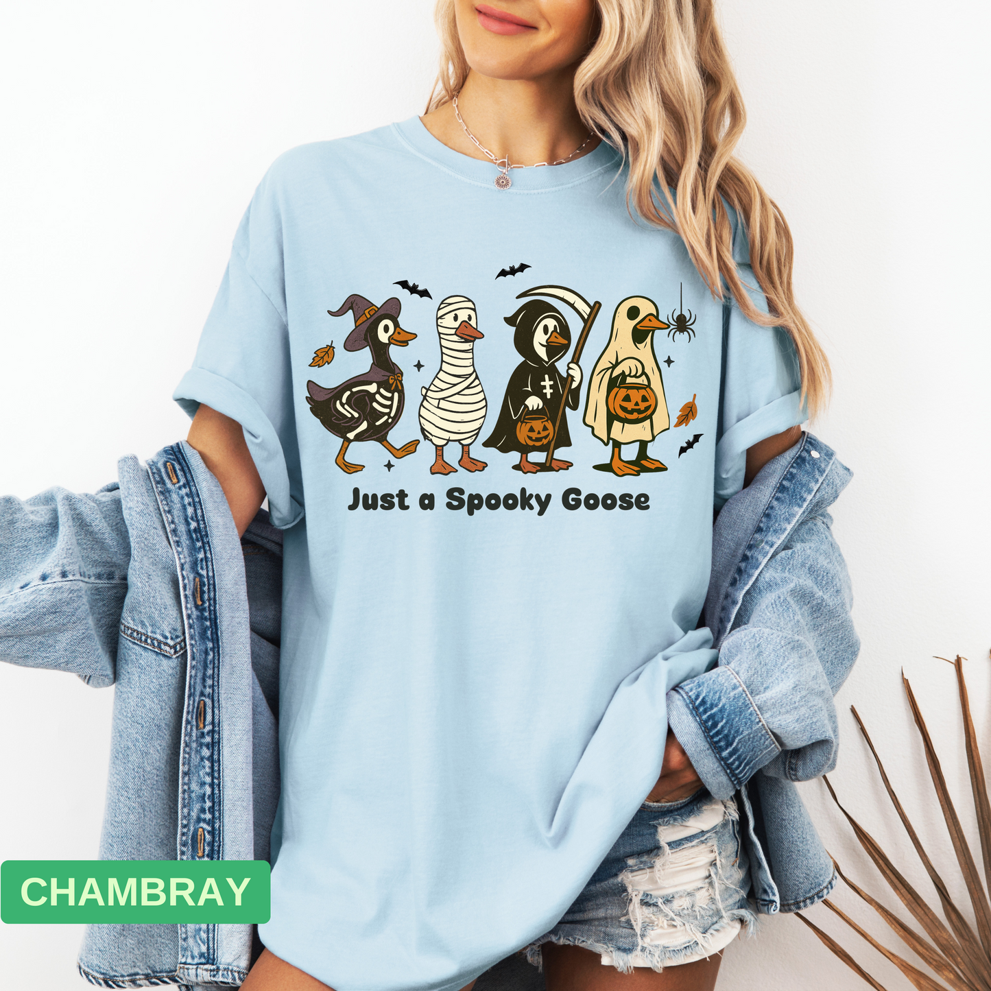 🦢 Funny Halloween Goose T-Shirt | Cute Spooky Fall Costume Tee - Evie's Dreamlands
