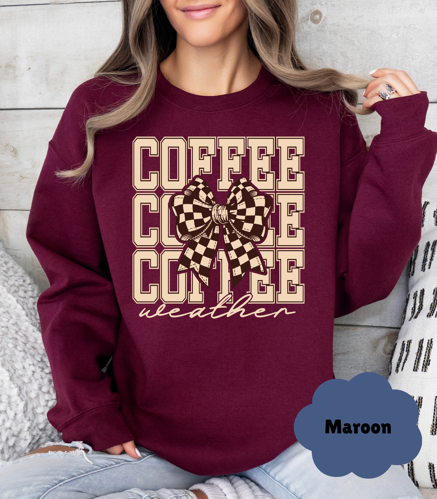 ☕ Coffee Lover’s Cozy Sweatshirt | Fall & Winter Pullover | Gift for Her - Evie's Dreamlands