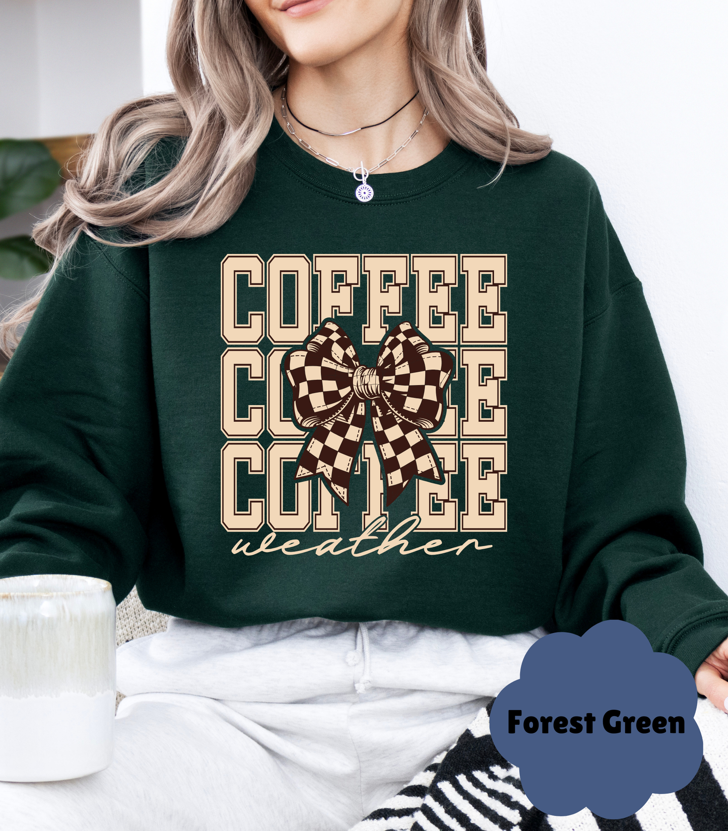 ☕ Coffee Lover’s Cozy Sweatshirt | Fall & Winter Pullover | Gift for Her - Evie's Dreamlands
