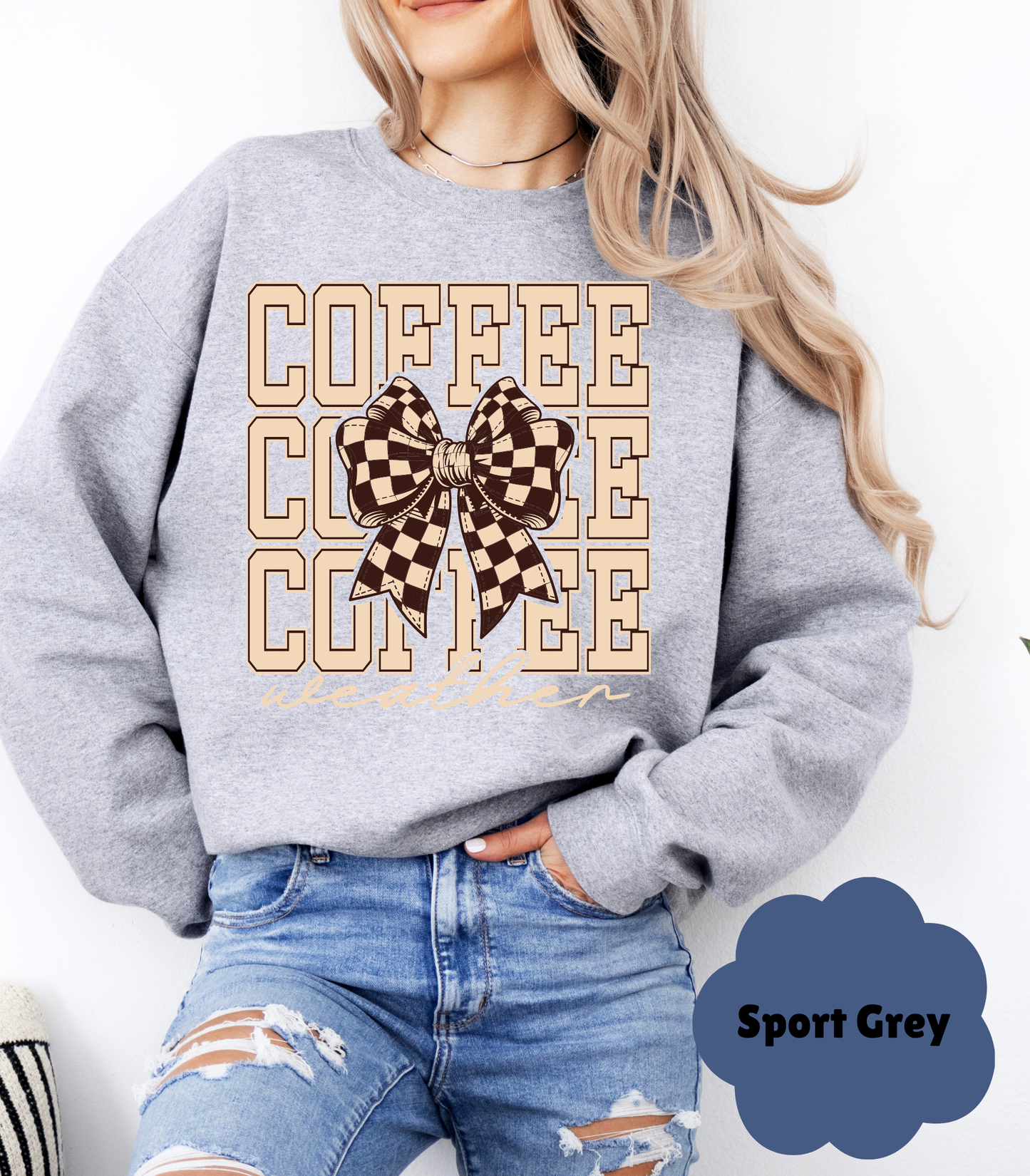 ☕ Coffee Lover’s Cozy Sweatshirt | Fall & Winter Pullover | Gift for Her - Evie's Dreamlands