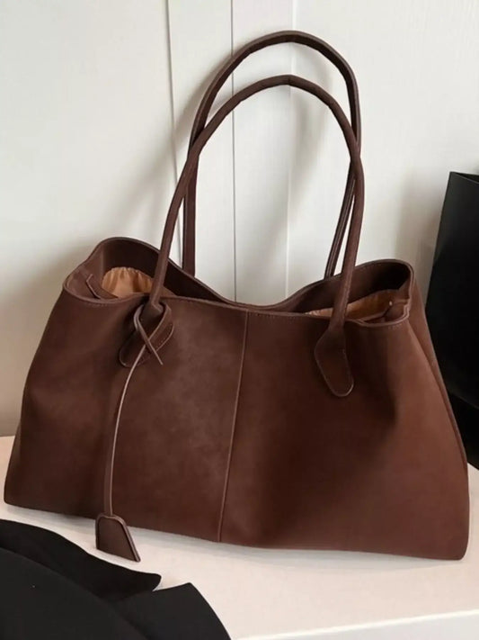 Large Capacity Suede Tote Bag – XL Women's Everyday Carryall