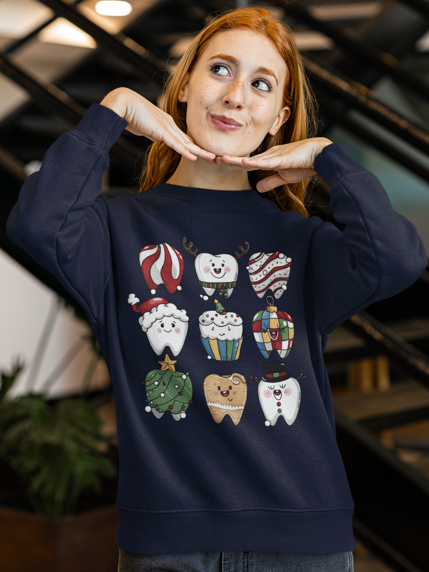 Christmas Tooth Crewneck Sweatshirt | Funny Dentist Holiday Gift