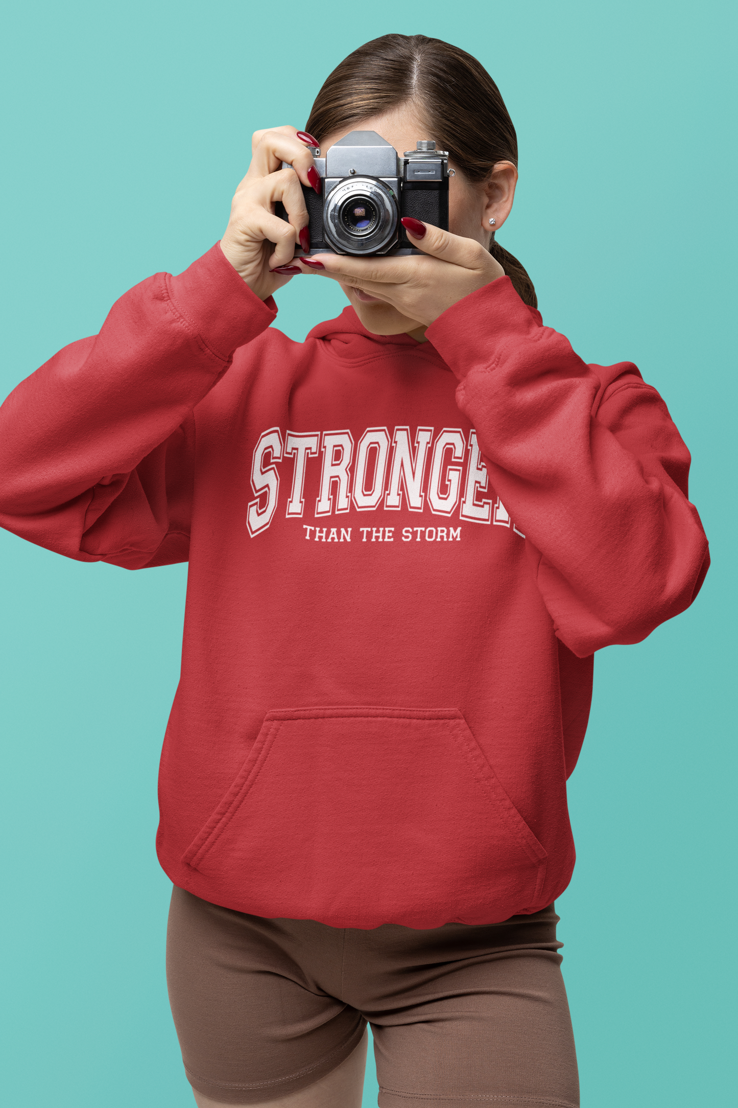Stronger Than The Storm" Christian Hoodie | Faith-Based Inspirational Unisex Hoodie - Evie's Dreamlands