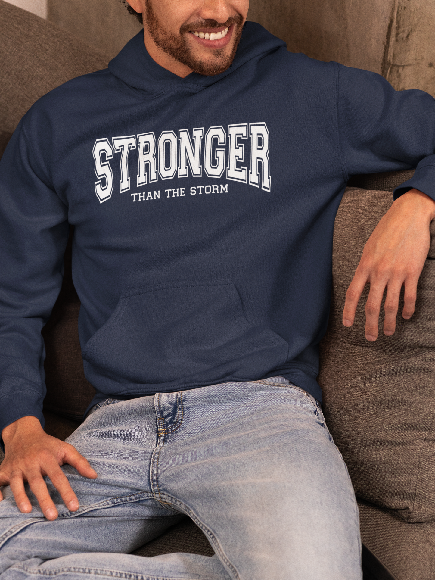 Stronger Than The Storm" Christian Hoodie | Faith-Based Inspirational Unisex Hoodie - Evie's Dreamlands