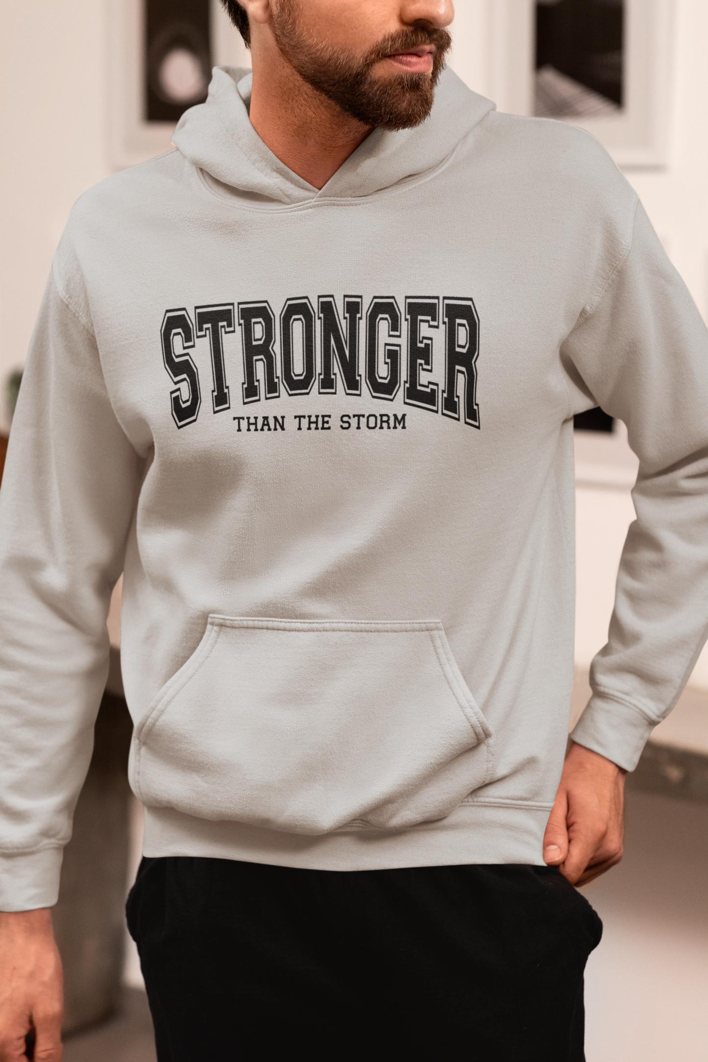 Stronger Than The Storm" Christian Hoodie | Faith-Based Inspirational Unisex Hoodie - Evie's Dreamlands