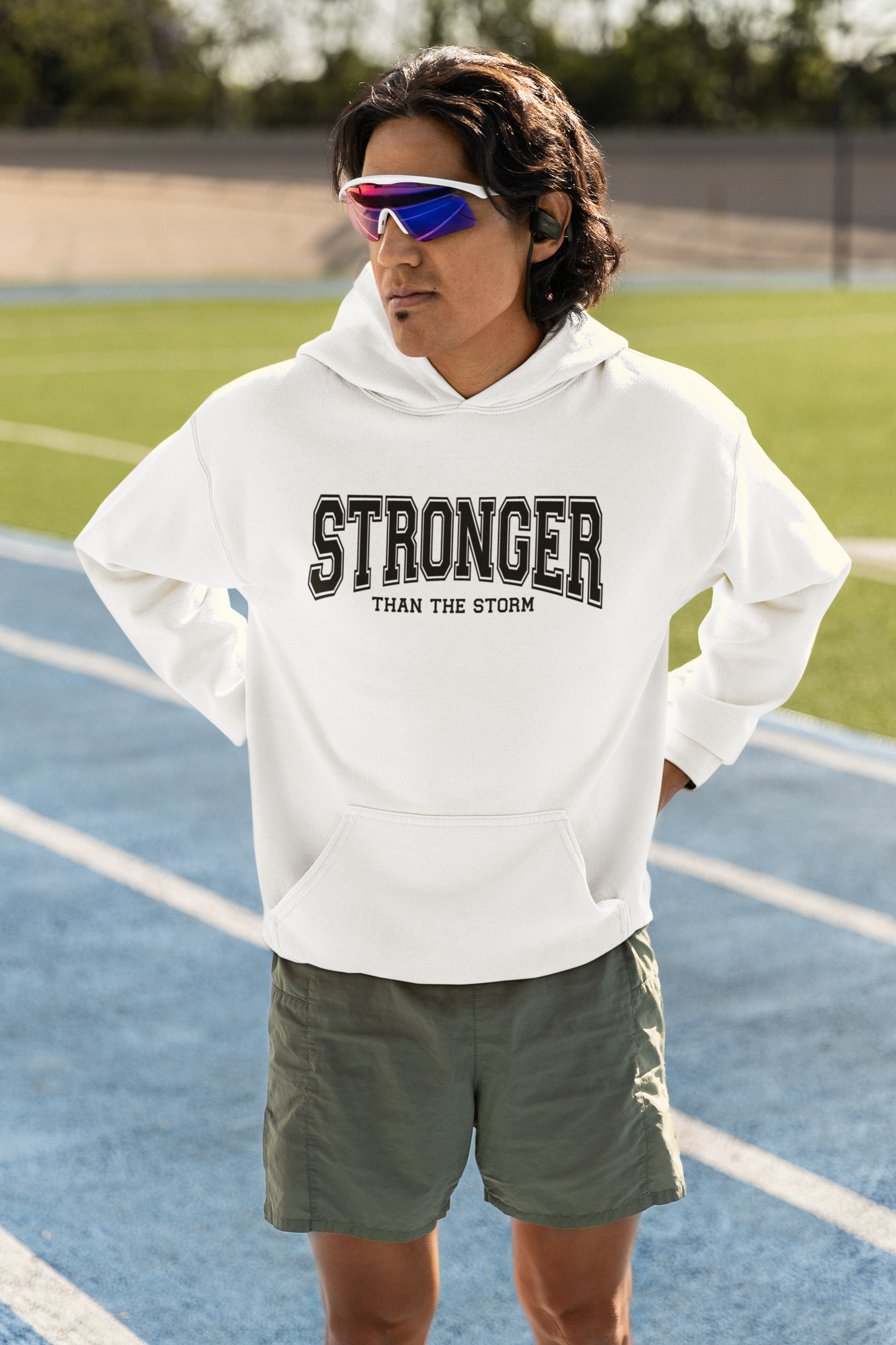 Stronger Than The Storm" Christian Hoodie | Faith-Based Inspirational Unisex Hoodie - Evie's Dreamlands