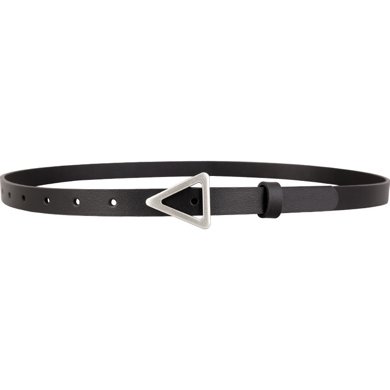 Triangle Buckle Skinny Belt