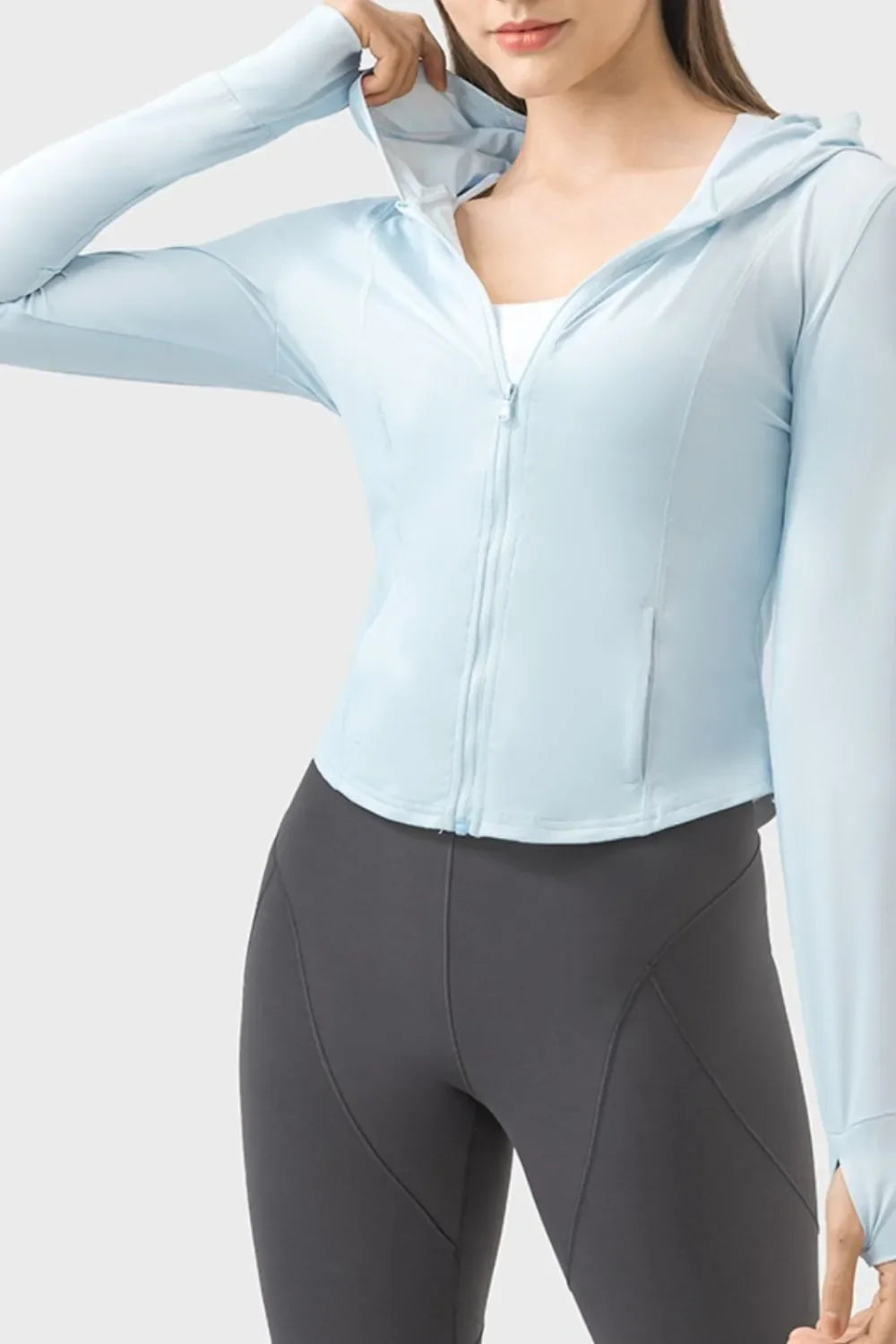 Zip Up Hooded Active Jacket