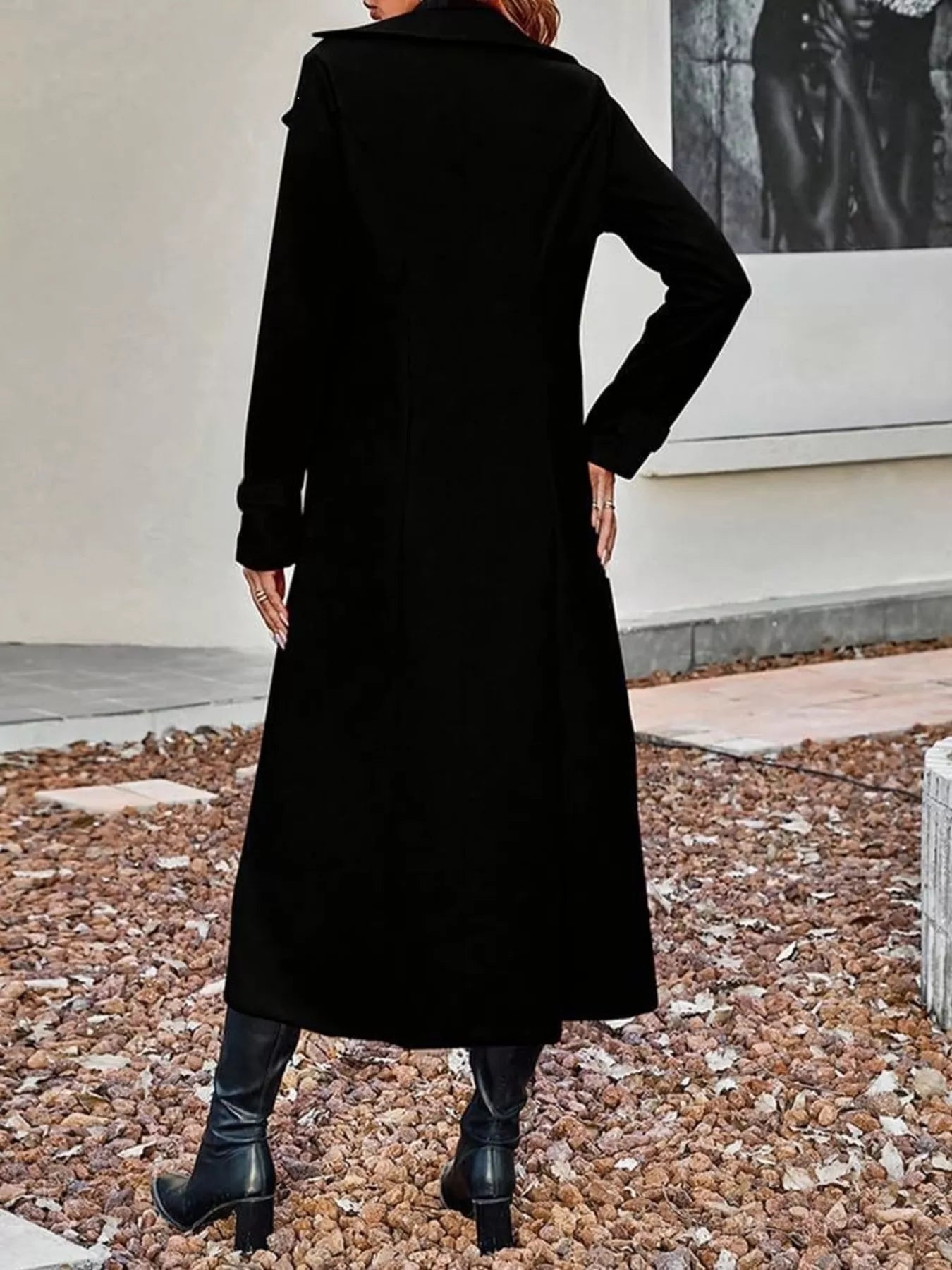 Double-Breasted Longline Trench Coat