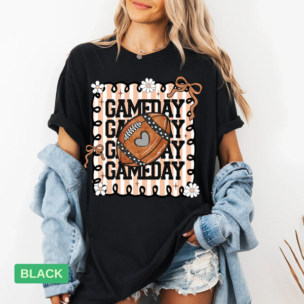 Gameday Glitter Football Shirt | Cozy Football Mom & Fan Sweater - Evie's Dreamlands