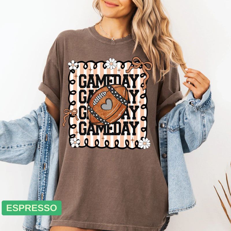 Gameday Glitter Football Shirt | Cozy Football Mom & Fan Sweater - Evie's Dreamlands