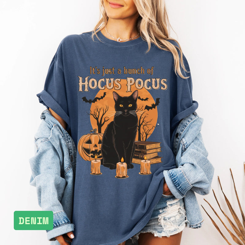 Hocus Pocus T-Shirt | Halloween Movie Shirt & Witchy Cat Gift - Evie's Dreamlands
