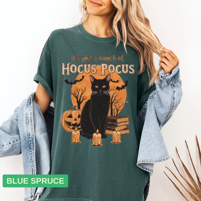Hocus Pocus T-Shirt | Halloween Movie Shirt & Witchy Cat Gift - Evie's Dreamlands
