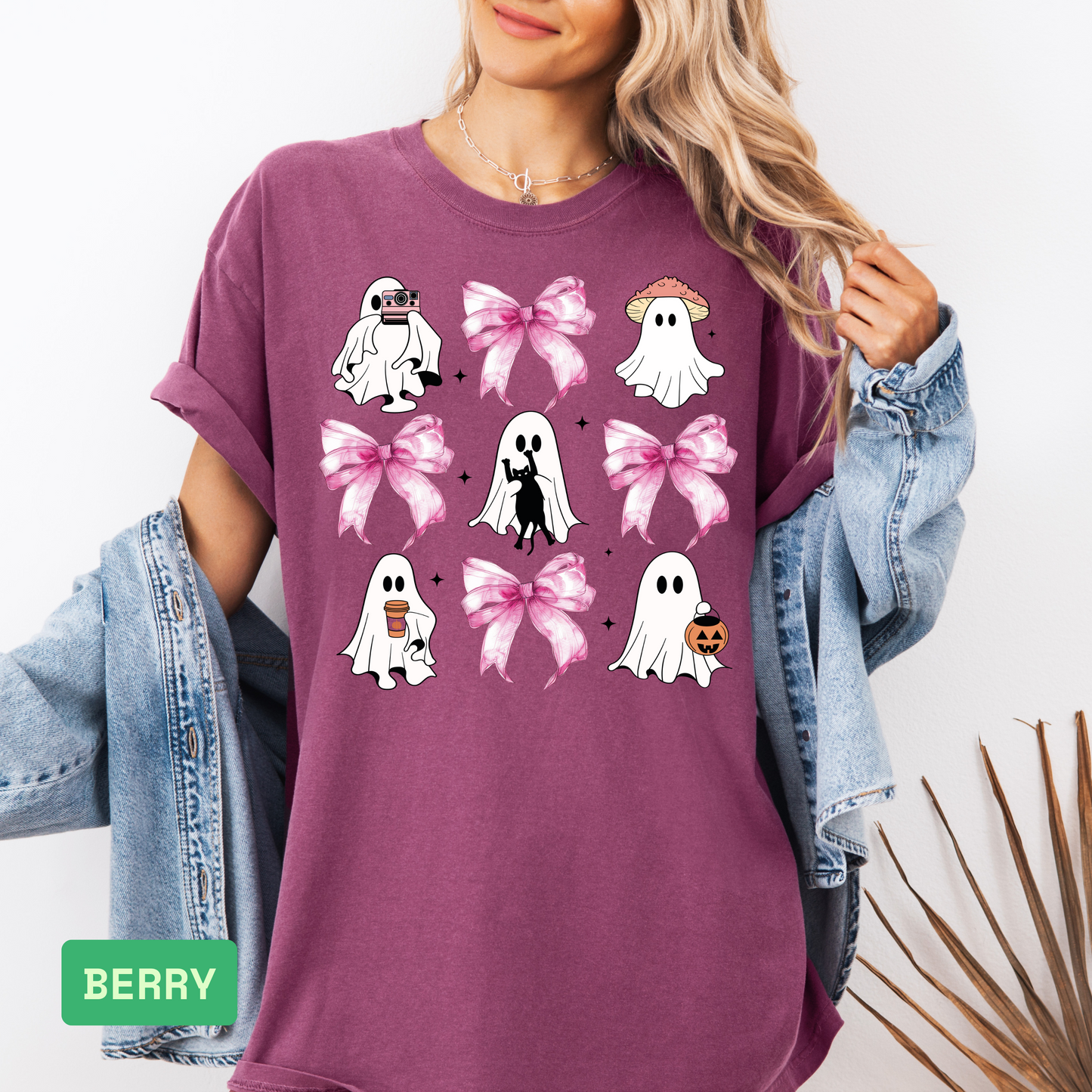 Pink Halloween T-Shirt | Spooky Breast Cancer Awareness Ghost & Pumpkin Tee - Evie's Dreamlands