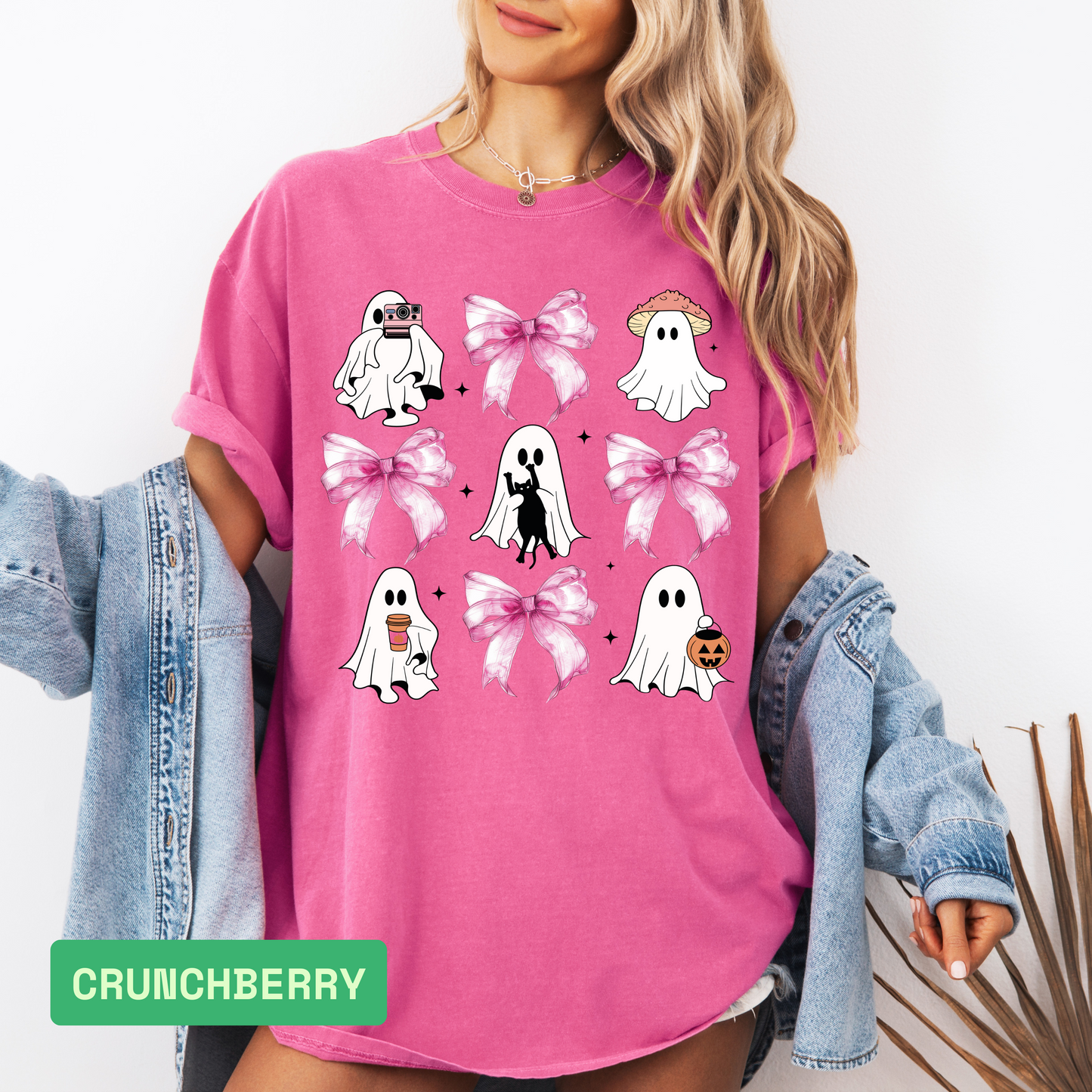 Pink Halloween T-Shirt | Spooky Breast Cancer Awareness Ghost & Pumpkin Tee - Evie's Dreamlands