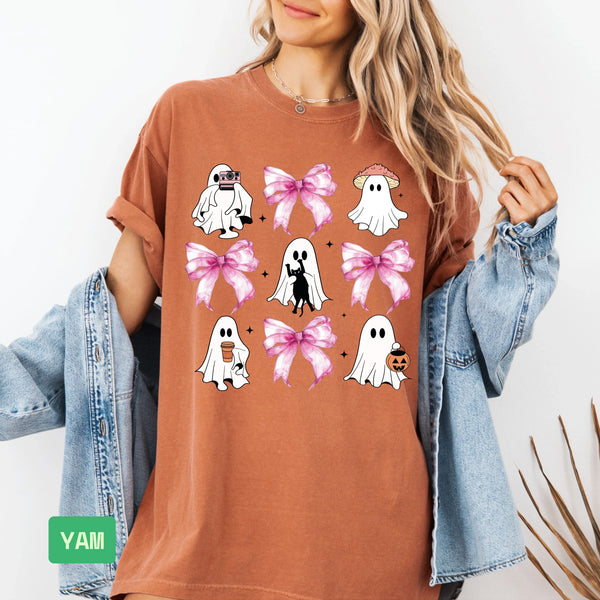 Pink Halloween T-Shirt | Breast Cancer Awareness Pink Ribbon Tee - Evie's Dreamlands