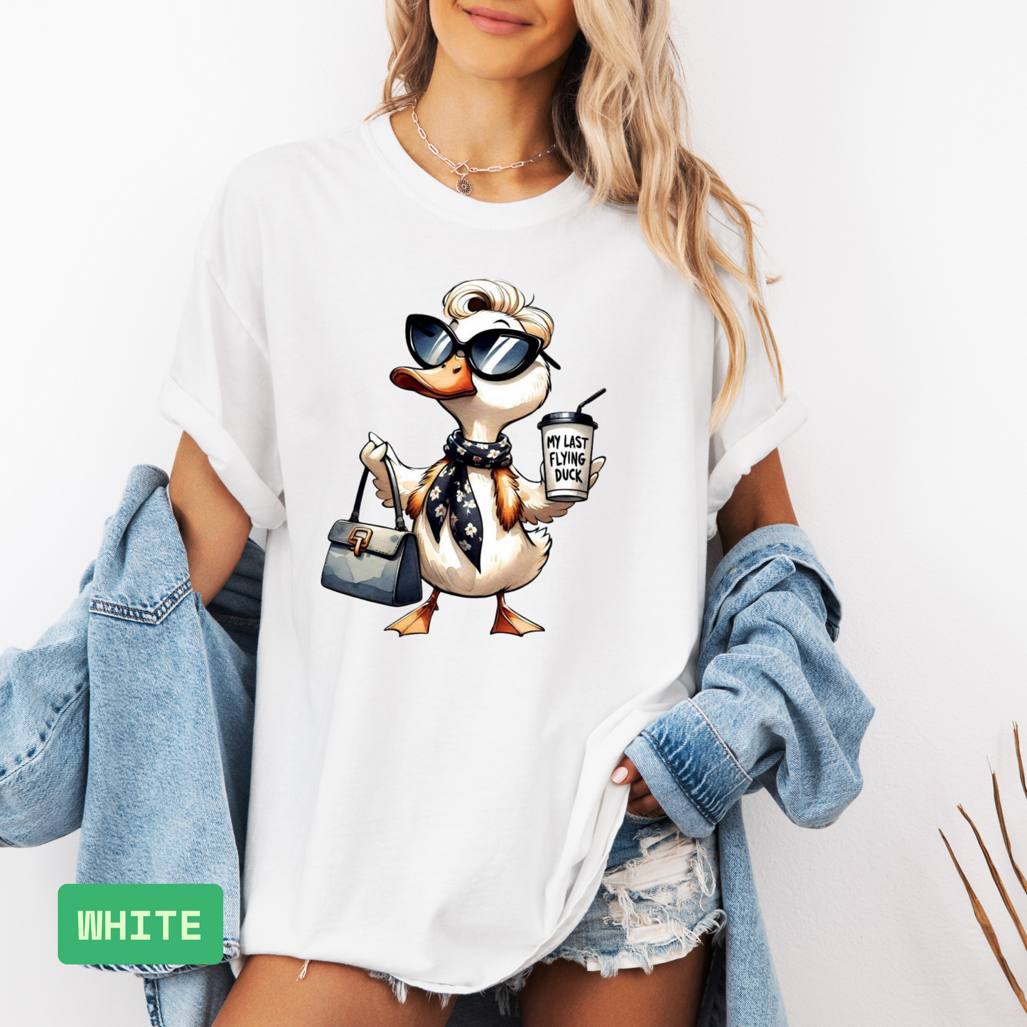 Funny Duck T-Shirt | "My Last Flying Duck" Sarcastic Tee | Quirky Duck Lover Gift - Evie's Dreamlands