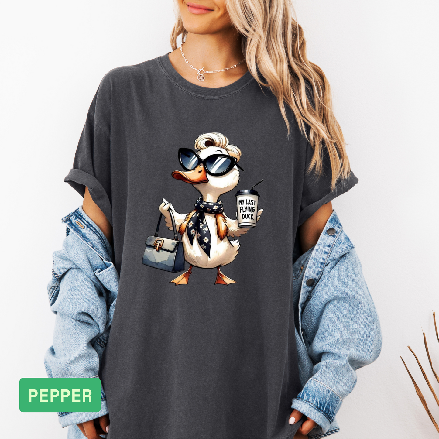 Funny Duck T-Shirt | "My Last Flying Duck" Sarcastic Tee | Quirky Duck Lover Gift - Evie's Dreamlands