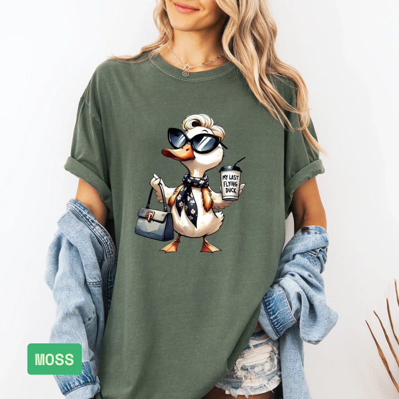 Funny Duck T-Shirt | "My Last Flying Duck" Sarcastic Tee | - Evie's Dreamlands