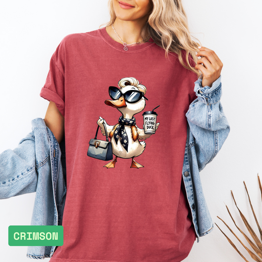 Funny Duck T-Shirt | "My Last Flying Duck" Sarcastic Tee | Quirky Duck Lover Gift - Evie's Dreamlands