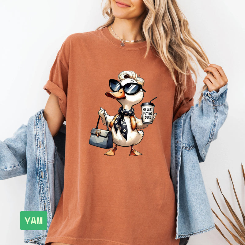 Funny Duck T-Shirt | "My Last Flying Duck" Sarcastic Tee | - Evie's Dreamlands