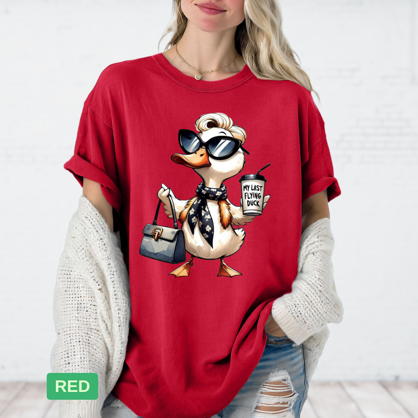 Funny Duck T-Shirt | "My Last Flying Duck" Sarcastic Tee | Quirky Duck Lover Gift - Evie's Dreamlands