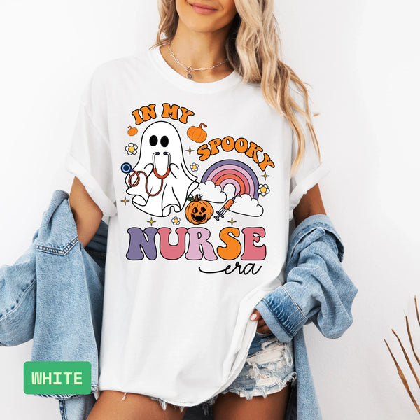🩺 Spooky Season Nurse Shirt | Funny Comfort Colors Halloween Tee - Evie's Dreamlands