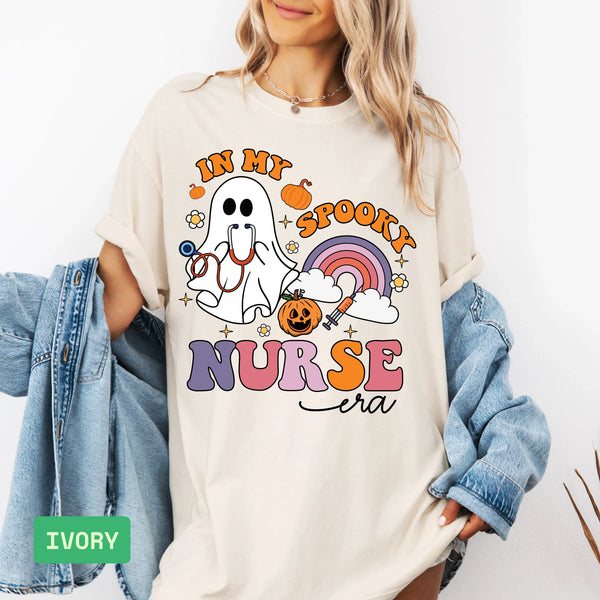 🩺 Spooky Season Nurse Shirt | Funny Comfort Colors Halloween Tee - Evie's Dreamlands