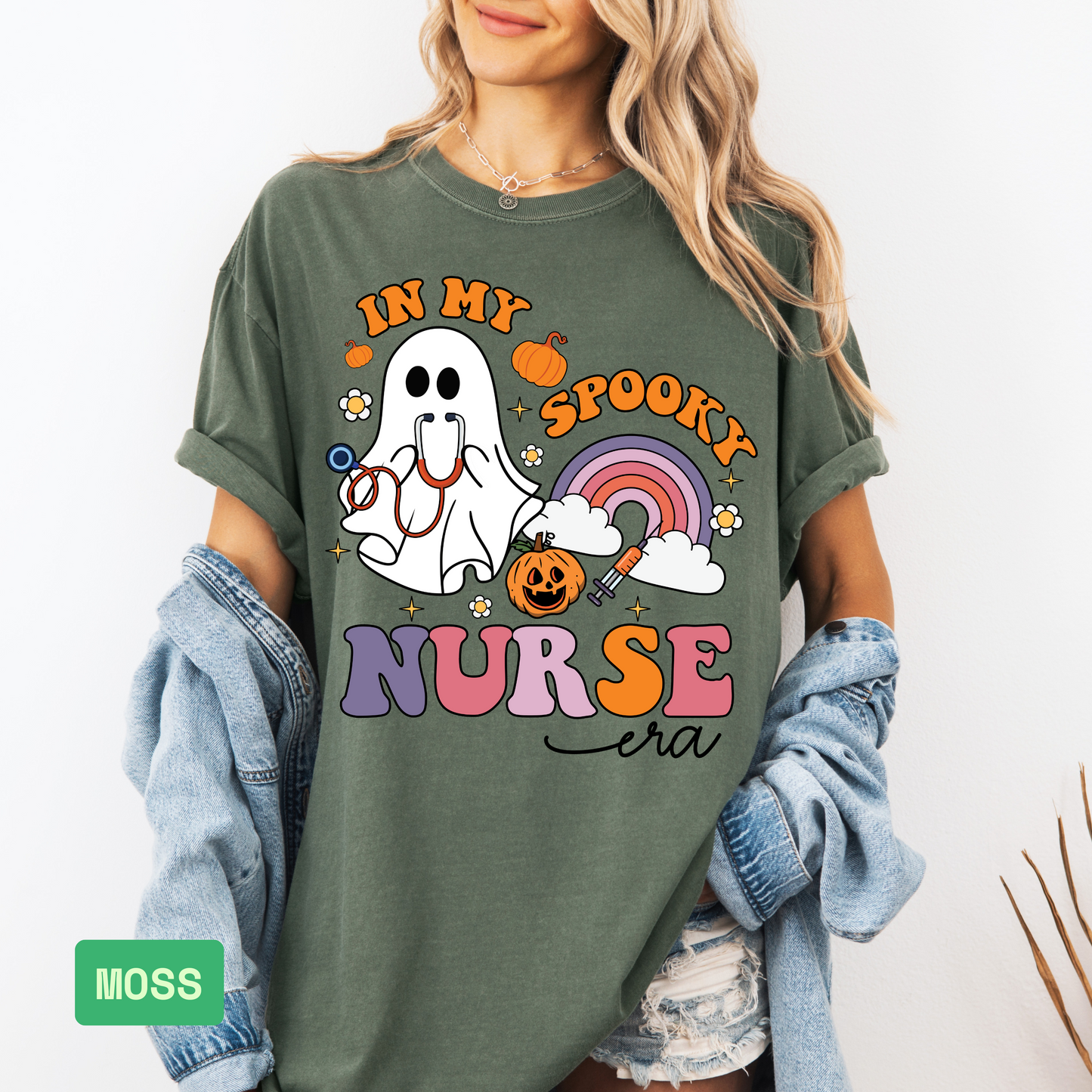 🩺 Spooky Season Nurse Shirt | Funny Comfort Colors Halloween Tee - Evie's Dreamlands