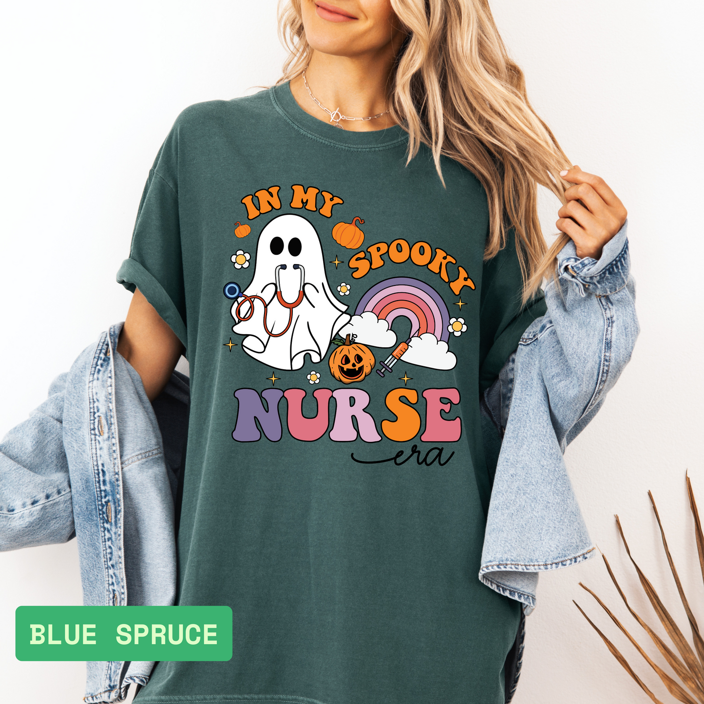 🩺 Spooky Season Nurse Shirt | Funny Comfort Colors Halloween Tee - Evie's Dreamlands