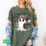 Christmas Ghost T-Shirt | Comfort Colors® Funny Christmas Gift - Evie's Dreamlands