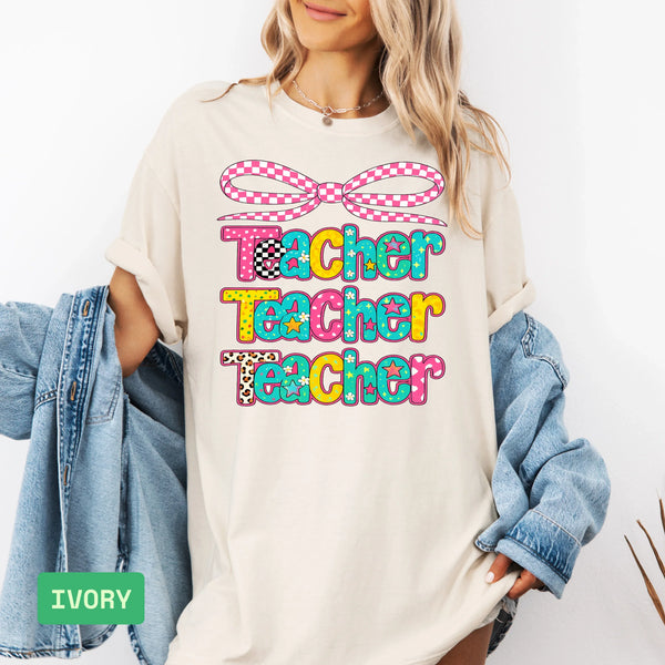 🍎 Teacher Shirt | Comfort Colors Back to School T-Shirt | Cute Teacher Gift - Evie's Dreamlands