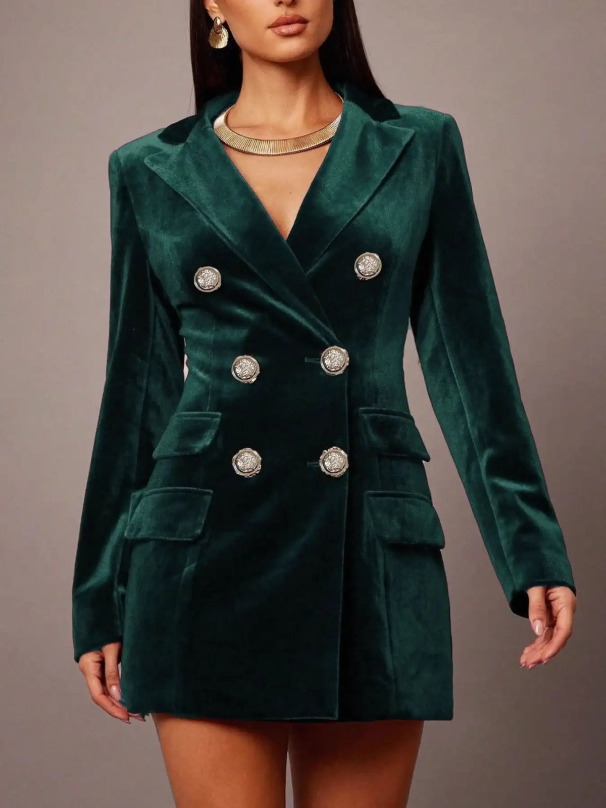 velvet blazer dress