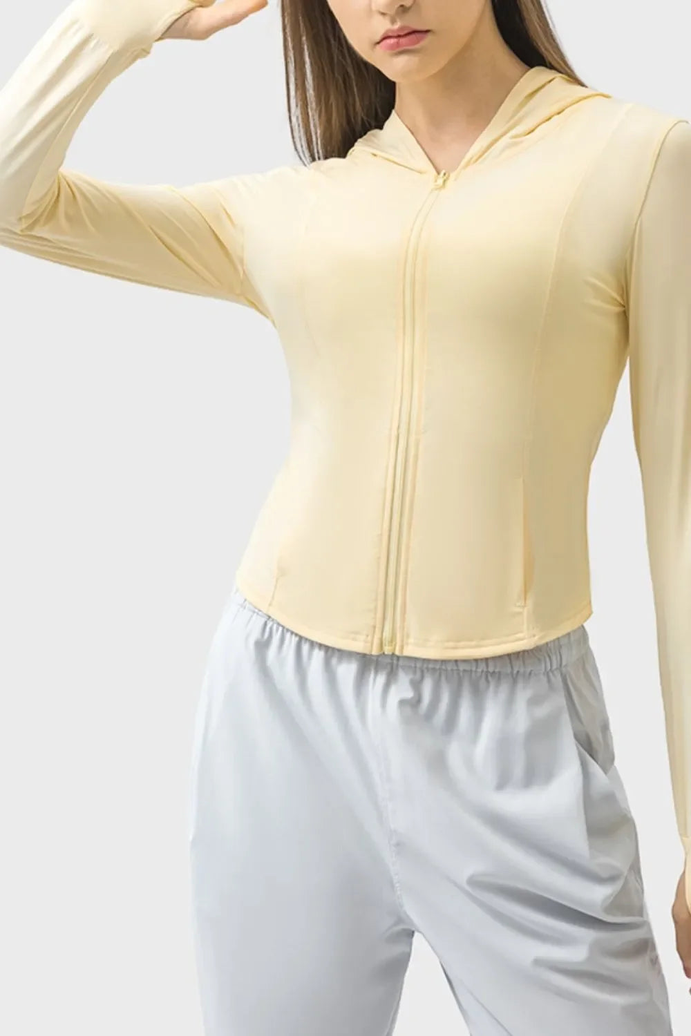 Zip Up Hooded Active Jacket