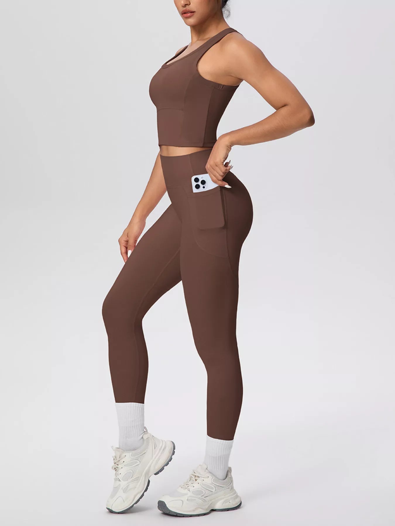 Scoop Neck Tank & High-Waisted Leggings Set