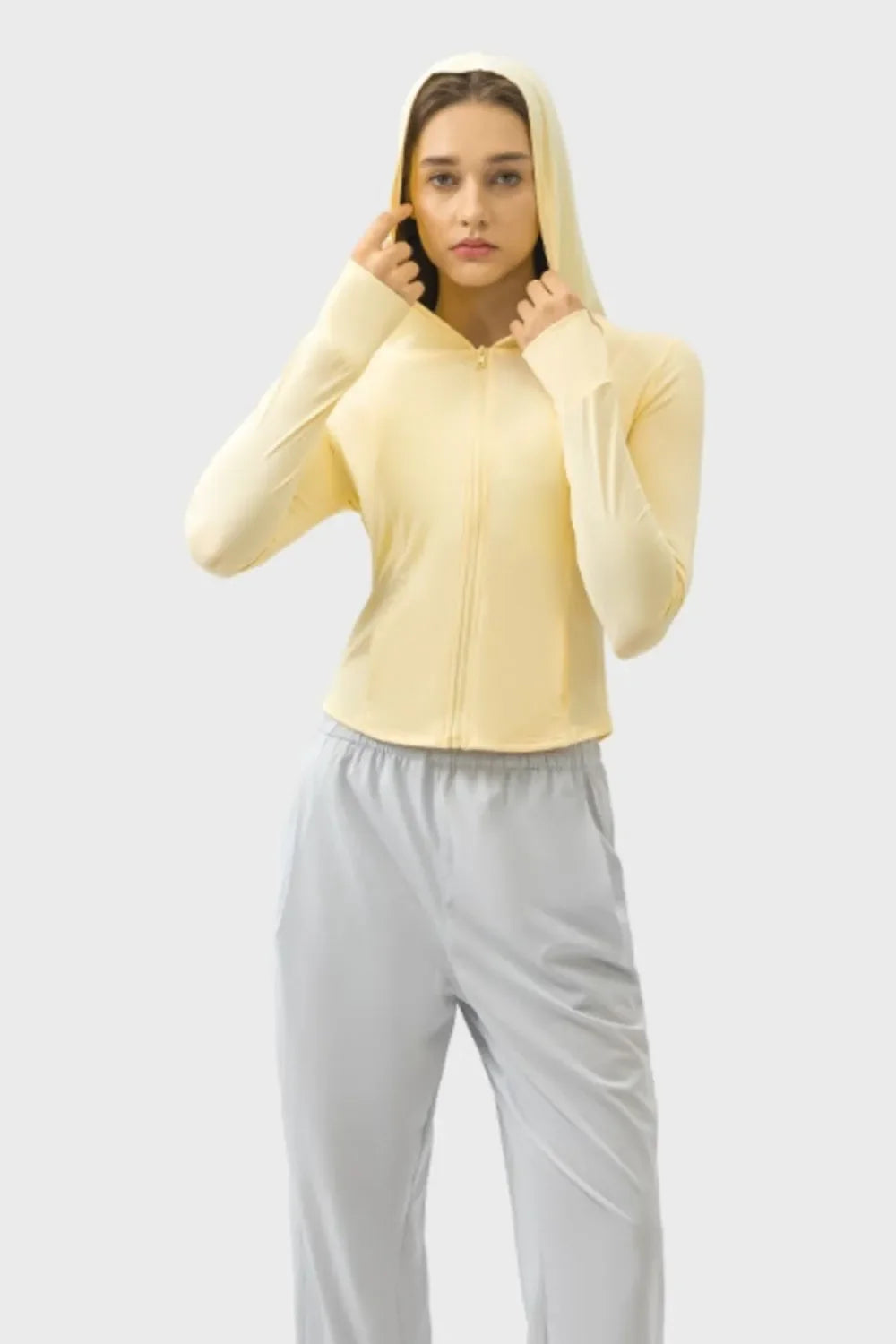 Zip Up Hooded Active Jacket