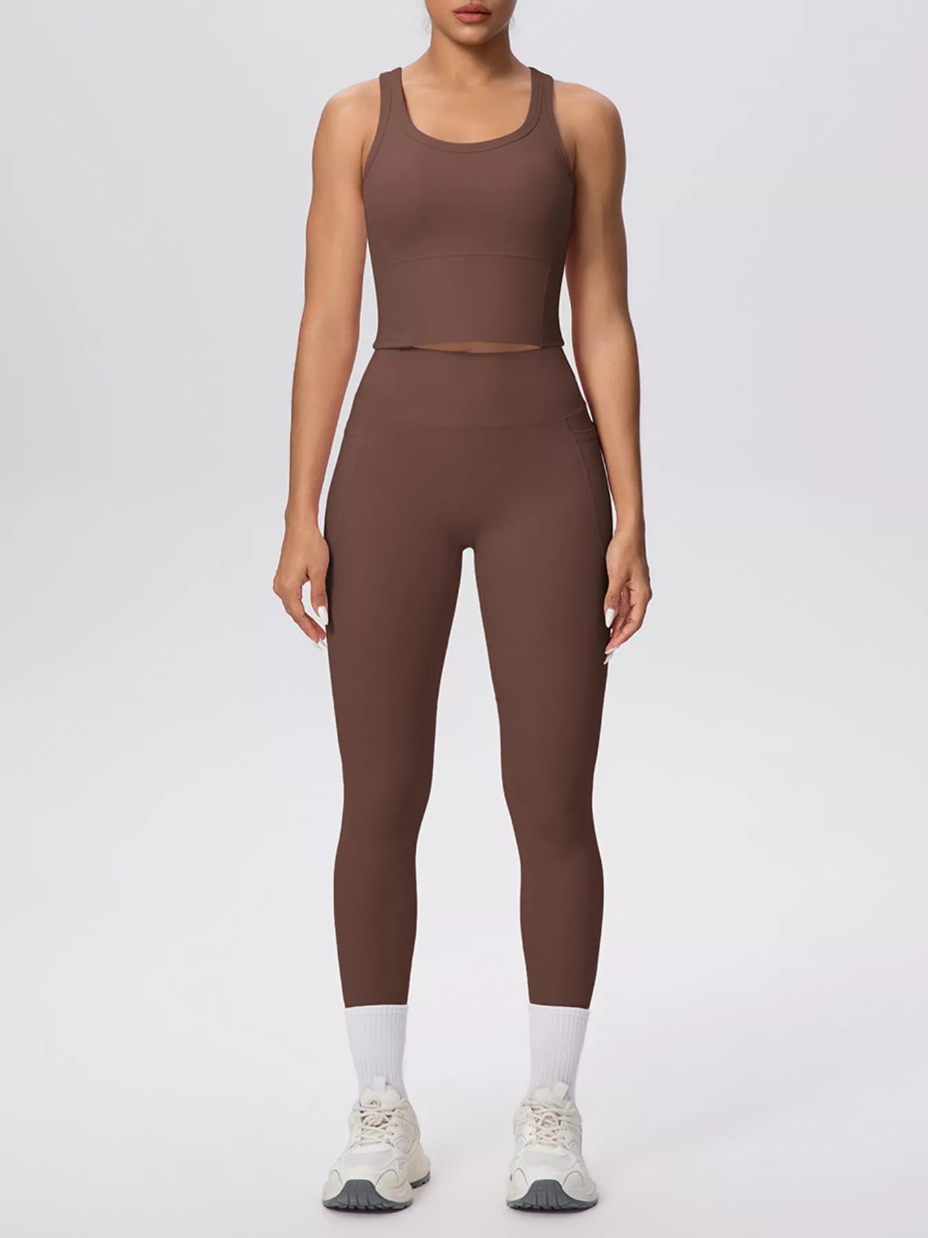 Scoop Neck Tank & High-Waisted Leggings Set