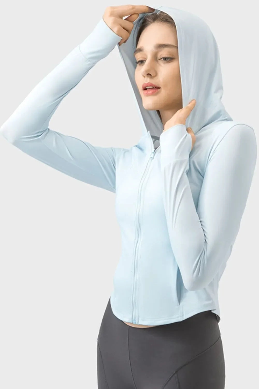 Zip Up Hooded Active Jacket