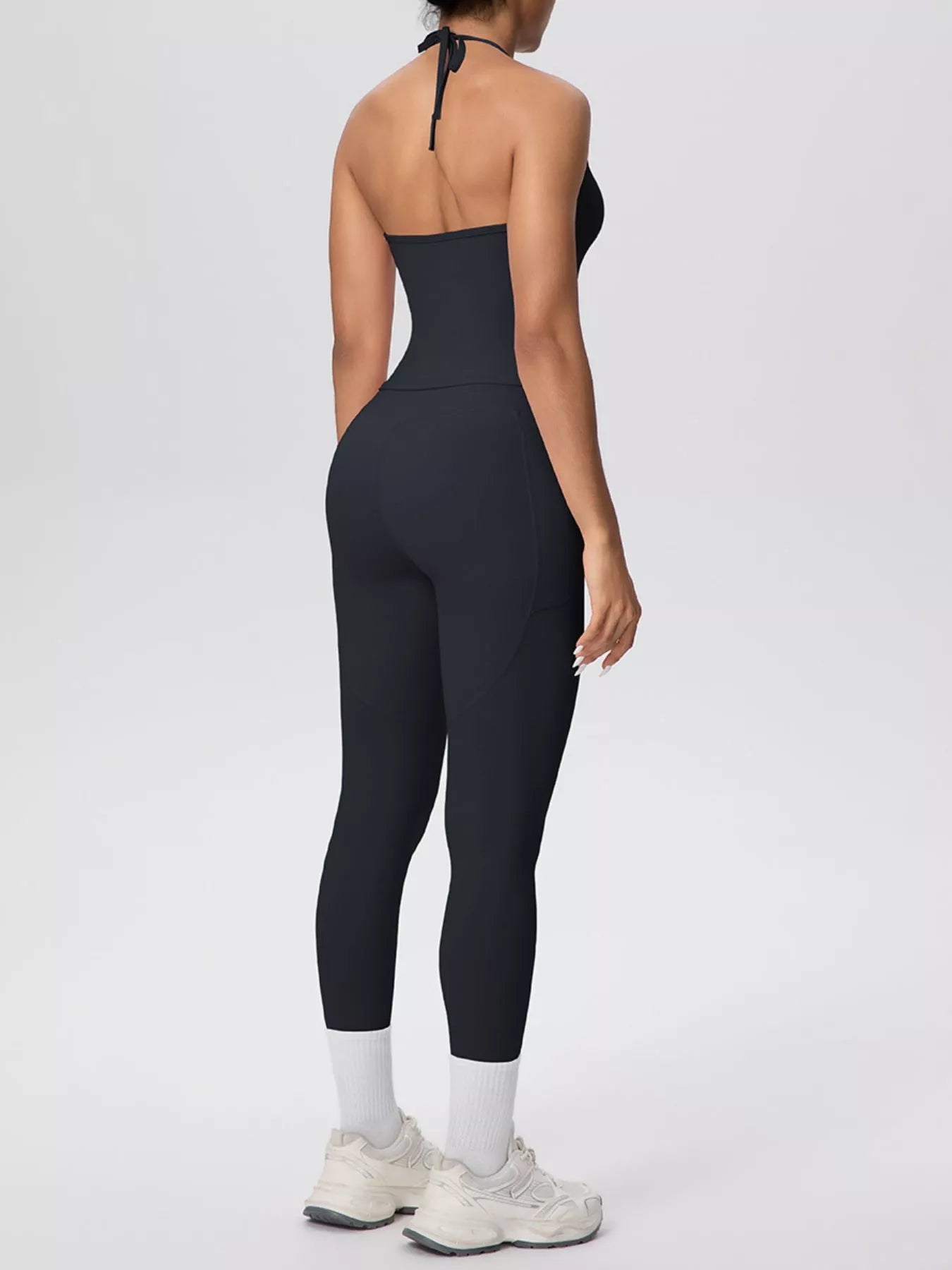 Halter Neck Cami & High-Waisted Leggings Set