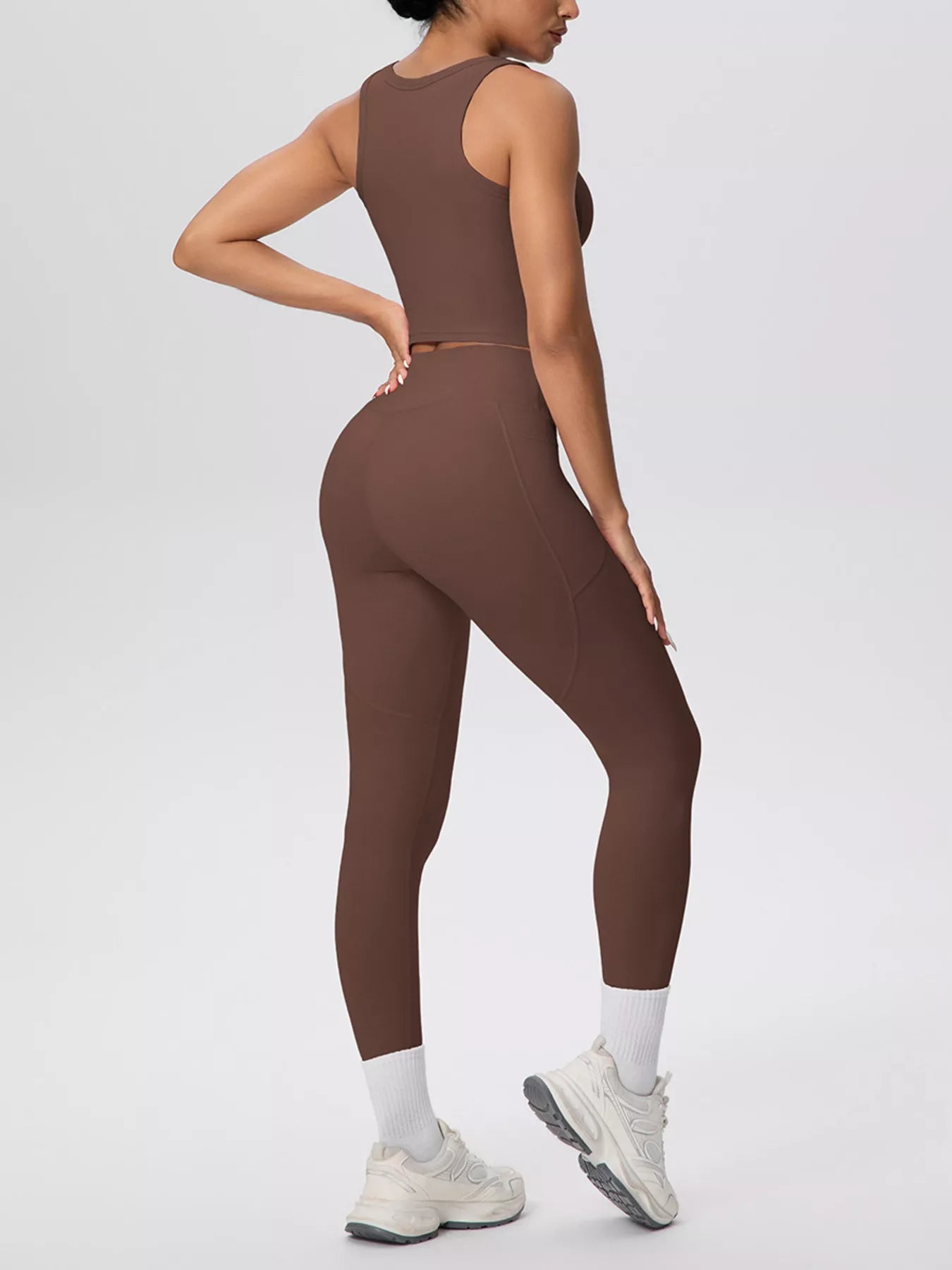 Scoop Neck Tank & High-Waisted Leggings Set