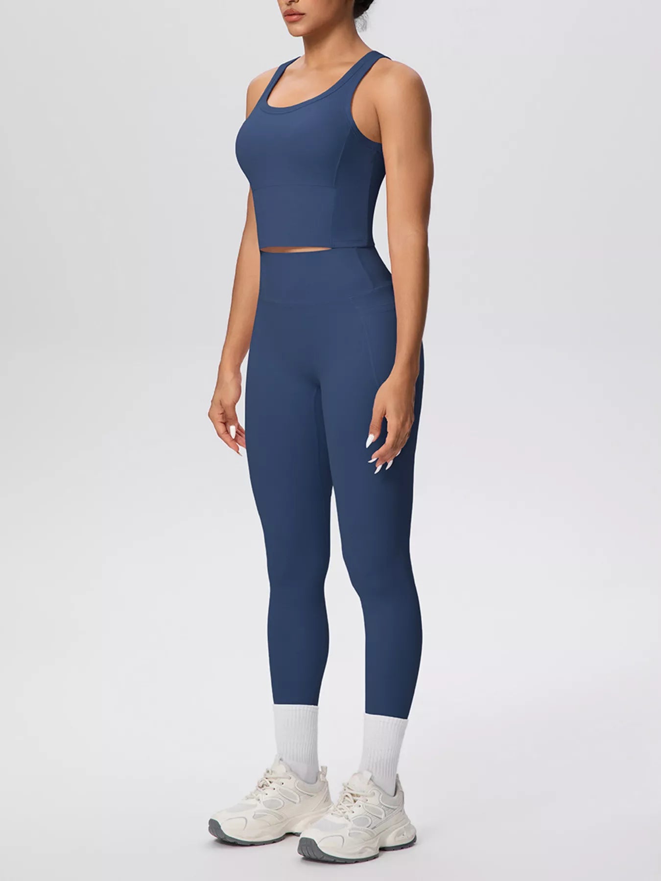 Scoop Neck Tank & High-Waisted Leggings Set