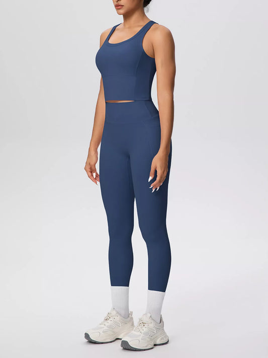 Scoop Neck Tank & High-Waisted Leggings Set