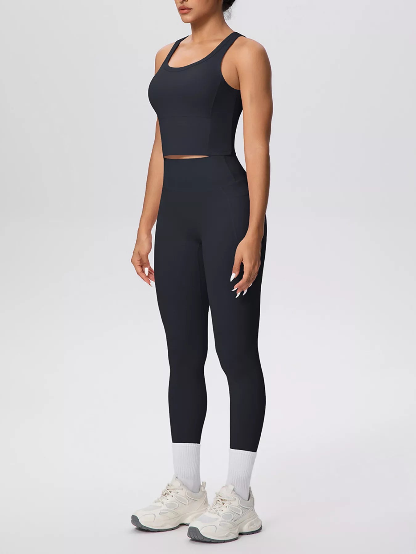 Scoop Neck Tank & High-Waisted Leggings Set