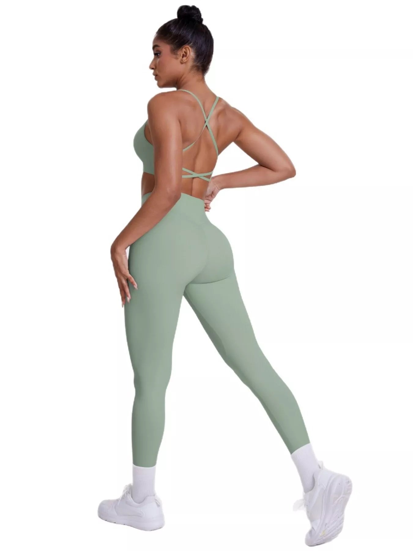 Criss-Cross Back Cami & Leggings Set